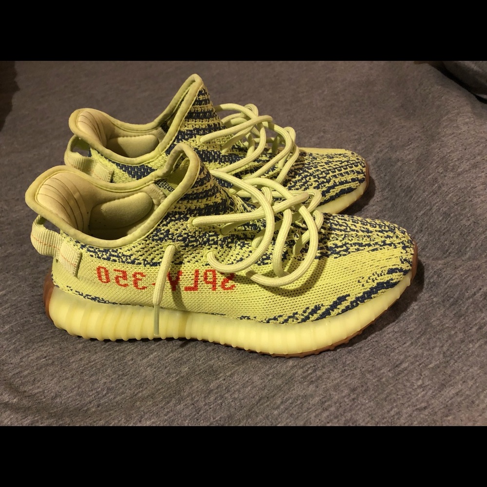 frozen yellow yeezy 350